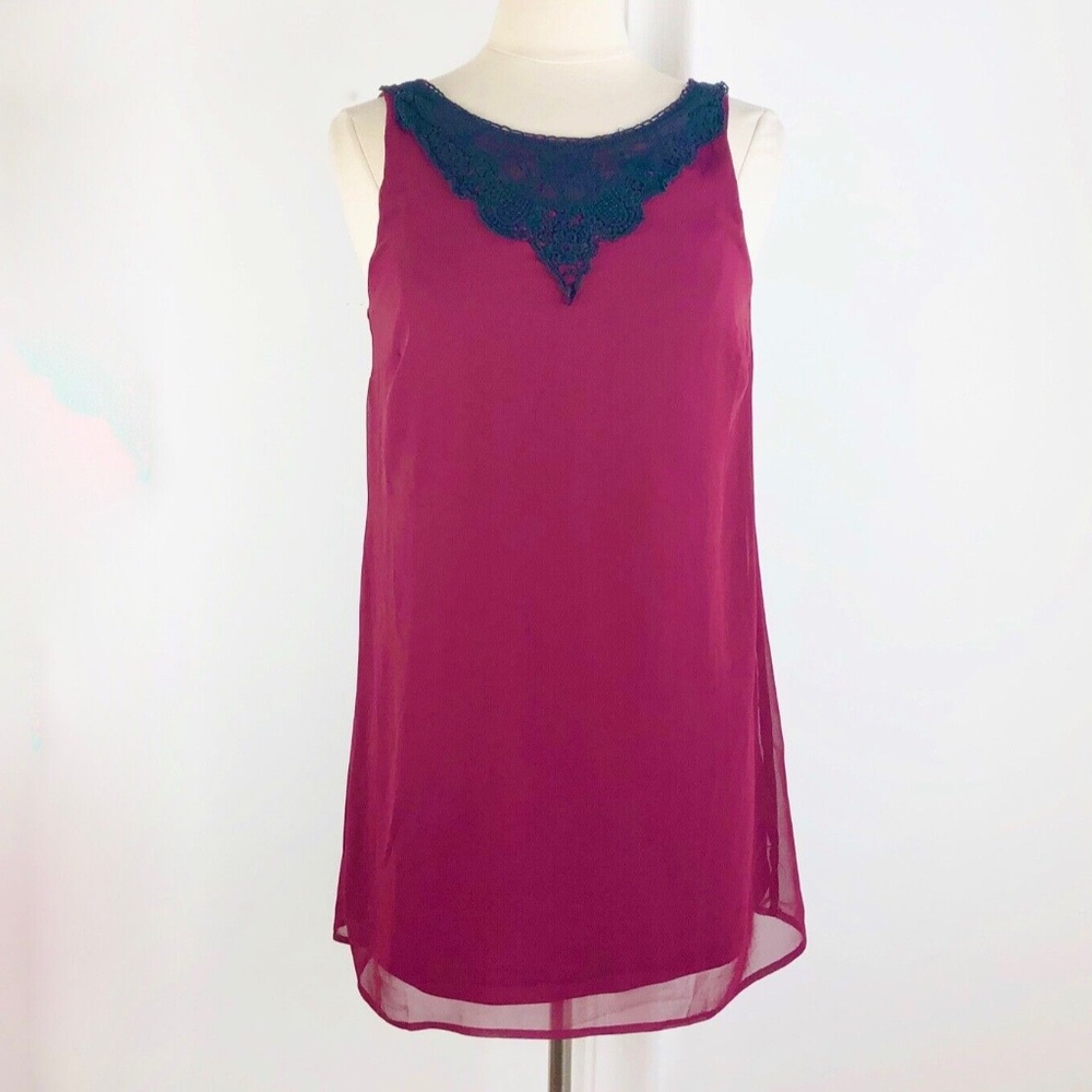 NEW Forever 21 Burgundy Red Cocktail Lace Party Mini Shift Dress M Medium NWT